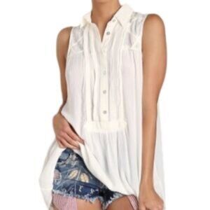 Free People Gauzy Sleeveless Tunic l